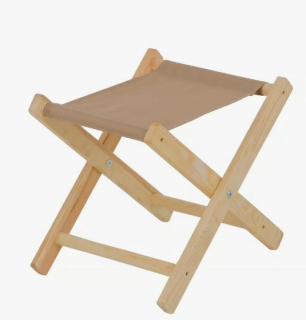 Stolík, taburetka - Hampton Wood Stool Béžová terasa