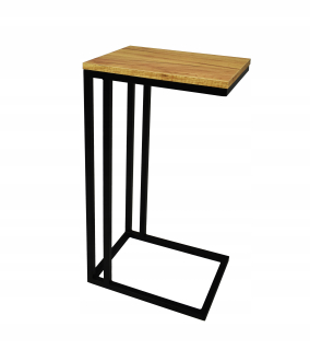 Konferenčný stolík do obývačky - Bočný stôl NO4 pre laptop Loft Oak Craft Golden