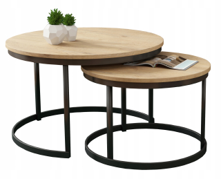 Konferenčný stolík do obývačky - Chic D Velvet stoličky Jasne Gray/Oak Velor Signal