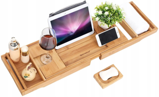 Kúpeľňová polica - SongMics BCB88Y Bambus Table