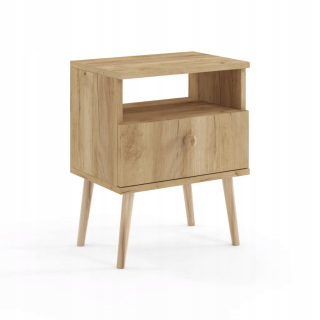 Nočný stolík - Scandynawski / Craft Oak Night Table