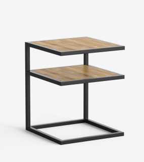 Loft Dyer Duo 50x40 nočný stolík s dubovým vrchom