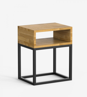 Loft Wilton 50x40 nočný stolík s dubovým vrchom