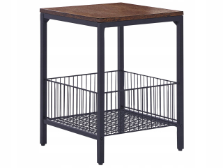 Konferenčný stolík do obývačky - Poufka Footrest Cube s Caro E14 Black 37x37cm Eco