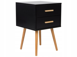 Nočný stolík - Pomocná tabuľka Black 2 Hygge zásuvky