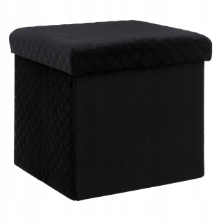 Sedací vak do detskej izby - Štýlové puzdro Pouf Pouf Black 31x31 cm glam sedadlo