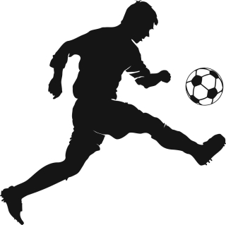 Šablóna maľovanie stenu - Futbalový futbalista maľby 70 x 70 cm
