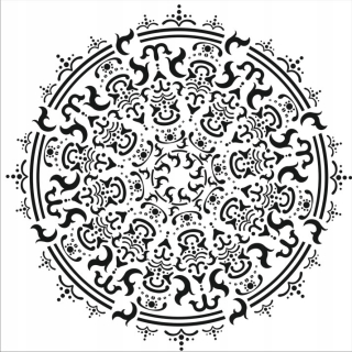 Šablóna maľovanie stenu - Maľba šablóny, šablóna maľovania, mandala