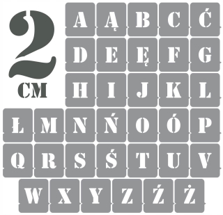 Šablóna maľovanie stenu - Maľovacie šablóny písmena 2cm /opakovane použiteľné /