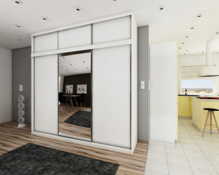 Šatníková skriňa do študenskej izby - Barcelona Wardrobe B-23 250 + rozšírenie Biała/ Sonoma