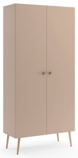 Šatníková skriňa do študenskej izby - Boho Škandinávsky šatník 87 cm béžové 5 police