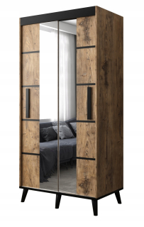 Šatníková skriňa do študenskej izby - Šatník galicja v4 100 cm so zrkadlom pre rebbový salón