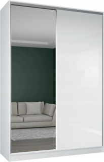 Šatníková skriňa do študenskej izby - Remeslá klara 2d l + l 120x250 White-Linia Wysoka