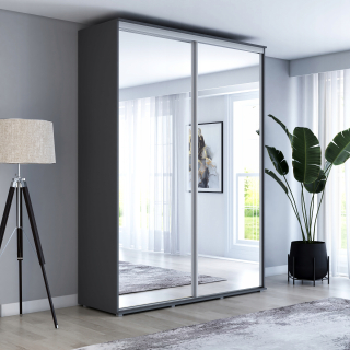 Šatníková skriňa do študenskej izby - Maja Warma Maje 2 Slip 130x242 Vysoký antracit