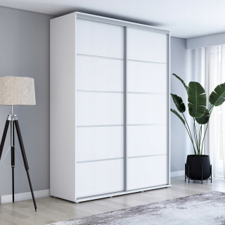 Šatníková skriňa do študenskej izby - Maja Wardrobe plus posuvné 170x242 White Mat