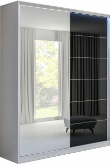 Šatníková skriňa do študenskej izby - Melissa Wardrobe 110 x 250 Lacobel-Lustro Producer!