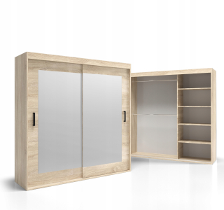 Šatníková skriňa do študenskej izby - Posuvné šatníky 18 mm zrkadlo 170 VSZ107 O-SOFA