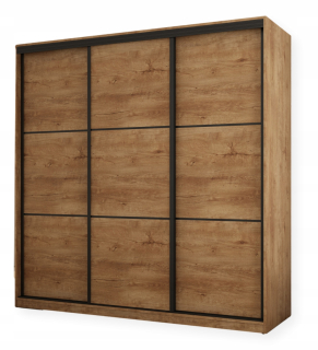 Šatníková skriňa do študenskej izby - 3-dverové posuvné šatník 220 cm vysoký šatník