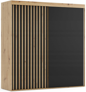 Šatníková skriňa do študenskej izby - Posuvná šatníka lamel Manila s 140x265 na veľkosť!