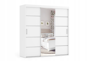 Šatníková skriňa do študenskej izby - Posuvná šatníka Manila 3dl 180x235 - do veľkosti!