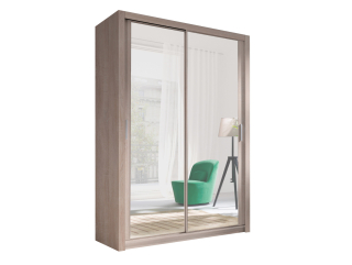 Šatníková skriňa do študenskej izby - Šatník pax hemnes 200 cm so zrkadlom šatníkovej bielej