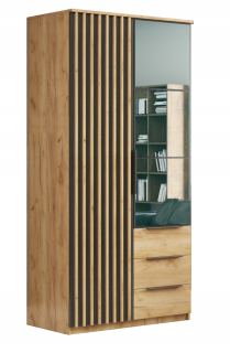 Šatníková skriňa do študenskej izby - Posuvná šatníka Pat 2 pre veľkosť 110 cm