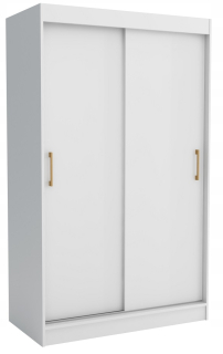 Šatníková skriňa do študenskej izby - Šatník Emma Wardrobe 100 cm rukoväť bieleho zlata
