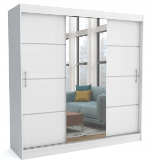 Šatníková skriňa do študenskej izby - Šatníková skriňa WINDSOR 200 cm TOMY WHITE