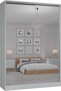 Šatníková skriňa do študenskej izby - Posuvná šatníka 2d 120 x 250 - P -MIRROR