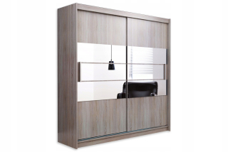 Šatníková skriňa do študenskej izby - Posuvné šatníky Louis 02 200 cm 2d Sonoma Mirror