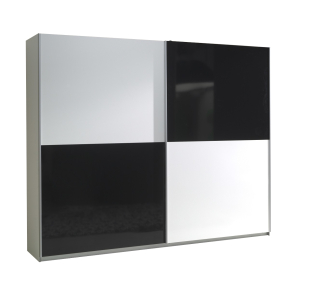 Šatniková skriňa do spálne - Posuvná šatníka Lux 4 Gloss 244x206x64 cm