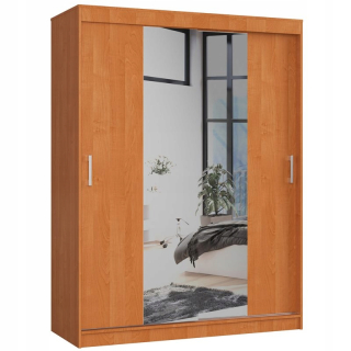 Šatníková skriňa do študenskej izby - Mono posuvné šatník 150 cm alder so zrkadlom
