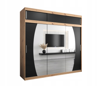Šatníková skriňa do študenskej izby - Venuša posuvná šatníka 250 x 240 cm set, remeselník