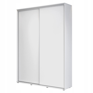 Šatníková skriňa do študenskej izby - Zuza posuvná šatníka 130x242x45 vysoká, biela