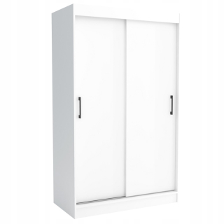 Šatníková skriňa do študenskej izby - Posuvná šatníka Emma Wardrobe 100x215cm biela