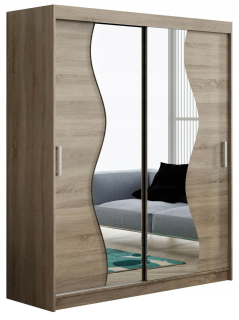Šatníková skriňa do študenskej izby - Posuvná šatníka so zrkadlom 170 cm Stilo 4 Canthenbury