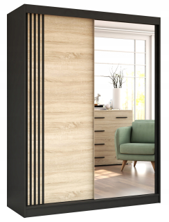 Šatníková skriňa do študenskej izby - Posuvné šatník s Vista 05S 150 cm zrkadlom