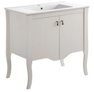 Kúpeľňové zostava nábytku - Elizabeth Cabinet, prírodné drevo s umývadlom 60 cm