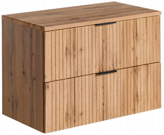 Skrinka do kúpeľne - Kúpeľňa dub pod umývadlom 80 cm s vrchom