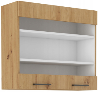 Kuchynská skrinka - Modena 80 Glazed Cabinet Black Mat Artisan