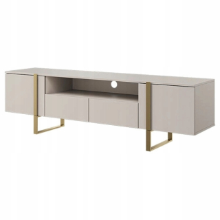 Skrinka pod TV - Kabinet RTV 200 cm Cachmere Niche Zlaté nohy