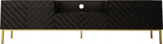 Skrinka pod TV - RTV kabinet Gala 01 190x37cm Black Gloss Meg