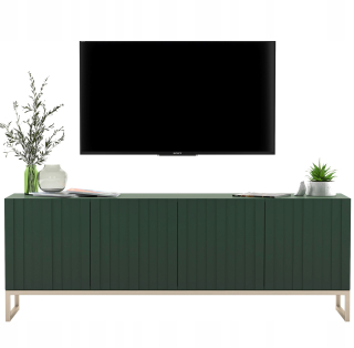 Skrinka pod TV - RTV Cabinet Glamour hrudník zásuviek RTV Glamour Green Mat