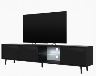 Skrinka pod TV - RTV skrinka na hrudi pre televíziu pre televíziu 175 cm LED biela čierna