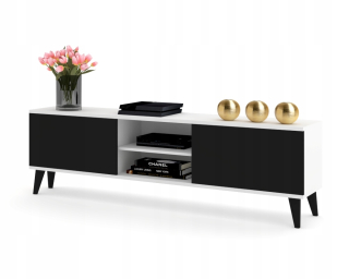 Skrinka pod TV - Kabinet VTV Sonoma RTV Skrinka biely lesk 160 cm