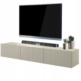 Skrinka pod TV - RTV skrinka TV TV Trh s zásuvkami visiacej skrinky Nicole 200 cm