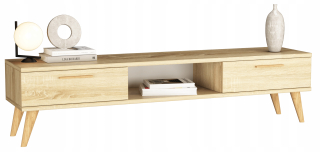 Skrinka pod TV - RTV Loft Cabinet stojaci 120 cm Škandinávska Sonoma