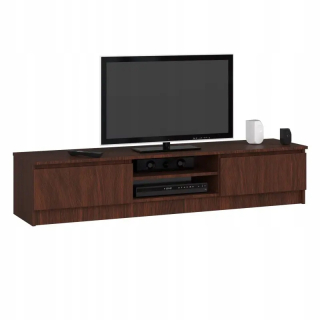 Tv stolík do obývačky - Kabinet RTV pre televíziu pre obývaciu izbu 160 cm wenge