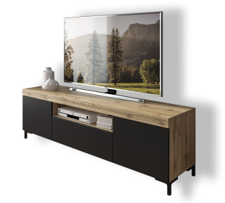 Skrinka pod TV - TV skrinka TV stolík YOSHI II wotan/black matt 170