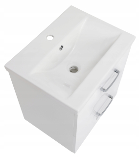 Skrinka do kúpeľne - White Toscania Cabinet s umývadlom 50 cm x 40 cm